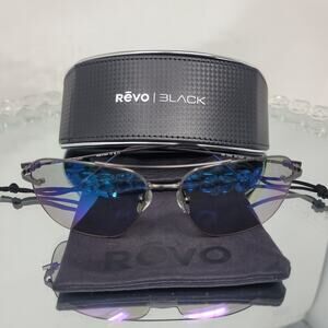 Revo AIR 3 Sunglasses Satin Gunmetal POLARIZED PHOTOCHROMIC Green 1209 00 GNP